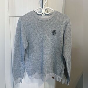 Grey Wolfe Co. Crewneck Sweater with Wolf Logo - Unisex Small